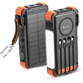 Siltcon Powerbank Solar 20000mAh - 15W Draadloos - USB-C 22.5W