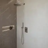 Wiesbaden Caral Inbouw Regendouche Compleet Met Staafhanddouche Geborsteld Staal PVD