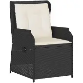 vidaXL Tuinbank, 2 stuks, zwart, polyrotan