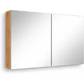 Sanicare Qlassics spiegelkast 100cm met spiegeldeuren arrano oak