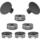 OEM Spoelen voor grastrimmerdraad (6 stuks + 2 beschermhoezen)