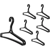 TAUOH 6 Stuks Duikpakhangers, Droogpakhangers, Opvouwbare Kledinghangers, Zwempakhangers, Zwart
