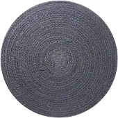 vidaXL Jute Placemat 6 st Donkergrijs 100% Tossa Jute