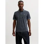 Jack & Jones Shirt 'JJEPaulos' donkergrijs / wit