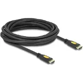 DeLOCK 82455 HDMI-kabel HDMI Aansluitkabel HDMI-A-stekker, HDMI-A-stekker 5.00 m Zwart 4K UHD, Vergulde steekcontacten