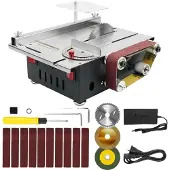 OEM Tafelzaag, mini-bandschuurmachine, instelbare snelheidsregeling, zwart, EU