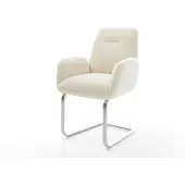DELIFE Sledemodel Zoa-Flex teddy beige sledemodel vlak roestvrij staal pocketveer kern