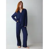 Triumph Pyjama 'Amourette' donkerblauw