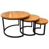 WGXL Collection Salonset 3-delig - Acaciahout- Rond -