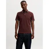 Jack & Jones Shirt 'JJPaulos' navy / donkerrood / wit