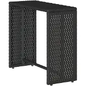 vidaXL 5-delige Tuinbankstel met kussens stapelbaar poly rattan zwart