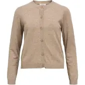 Object Gebreid vest 'OBJThess' donkerbeige