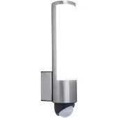Lutec LED buiten wandlamp LEDA, roestvrij staal, hoogte 35 cm, IP44 LEDA, alu / grijs / zink, Roestvrij staal, Modern, Wandlamp buiten