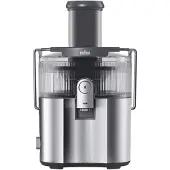 Braun SJ 7000, Centrifugaal sapcentrifuge, Grijs, Roestvrij staal, 2 liter, 2,5 liter, 7,5 cm, Draaibaar