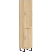 vidaXL Hoge kast 34,5x34x180 cm bewerkt hout sonoma eikenkleurig