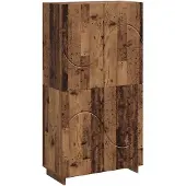 vidaXL Highboard Oud hout 79 x 41 x 151 cm Bewerkt hout
