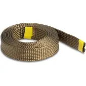 DeLOCK Braided Sleeve made of basalt fibers 2 m x 25 mm brown