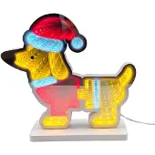 Clayre & Eef Tafellamp Hond Bruin Kunststof
