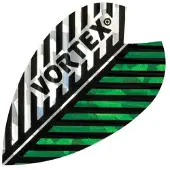 Harrows Vortex Feather Green/Silver - Dart Flights