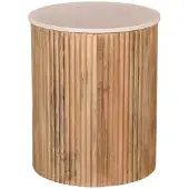 Giga Meubel Bijzettafel Davi Marmer Naturel Rond 45cm