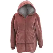 Unique living Ruby - Fleecevest met capuchon - Marsala