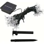 Mormark Bloemenlichtketting, zonne-energie lichtketting voor buiten, LED-lichtketting met 20 lampjes