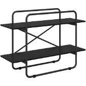 vidaXL Boekenplank 2-laags 100 x 35 x 70 cm PB Zwart eiken