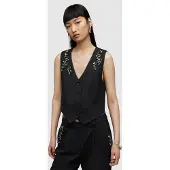 AllSaints Atlas Waistcoat Black Size: 8 | Vests Outlet | Dames | Zwart