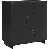 vidaXL Dressoir Zwart 70 x 38 x 75 cm Bewerkt hout