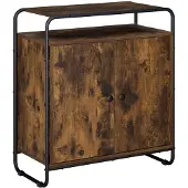 vidaXL Dressoir Gerookt eiken 68 x 35 x 75 cm Bewerkt hout