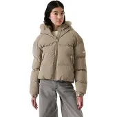 Garcia gewatteerde winterjas - beige Meisjes Polyester Capuchon Effen - maat 152/158