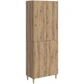 vidaXL Kast Set 2 st Artisanaal eiken Bewerkt hout