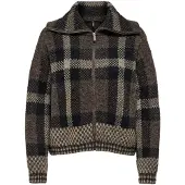 ONLY Gebreid vest 'ONLMaroon' bruin / cappuccino / zwart