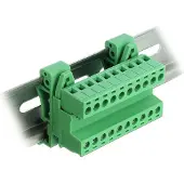 DeLOCK Terminal Block Set for DIN Rail 10 pin with pitch 5.08 mm angled