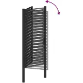 vidaXL Tuinhek afsluitbaar 100x200 cm aluminium zwart