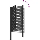 vidaXL Tuinpoort afsluitbaar 100x150 cm aluminium zwart