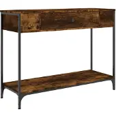 vidaXL Wandtafel 100x34,5x75 cm bewerkt hout gerookt eikenkleurig