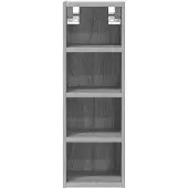 vidaXL Bovenkast Riga 20x29,5x60 cm bewerkt hout grijs sonoma eikenkleurig