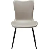Ebuy24 Medusa Dan-Form eetkamerstoel Polyurethankunstleer lichtgrijs.