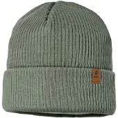 Maximo - Kid's Rippen Mütze m. Umschlag - Muts 55 cm, olijfgroen