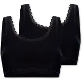 Schiesser BH ' Cotton Lace ' zwart