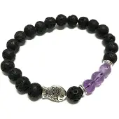 Ancient Wisdom Lavastenen armband - Visamethist