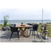 House Nordic Eetkamerstoel Roda Zwart - Set van 2