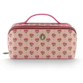Pip studio Toilettas Bags Cyrille Cosmetic Bag Medium Jaipur Flower Sand-Pink 23,5x10