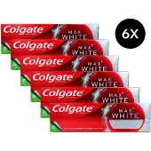 Colgate Tandpasta Max white stain guard + lasting white | 6 stuks