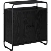 vidaXL Dressoir Zwart eiken 68 x 35 x 75 cm Bewerkt hout