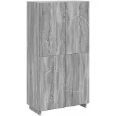 vidaXL Highboard Grijs Sonoma 79 x 41 x 151 cm Bewerkt hout