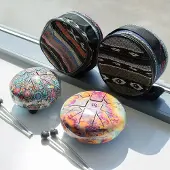 AW Gifts Small Hapi Drum Multi Coloured- 13x9cm