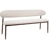 Giga Meubel Eetkamerbank Alexia Beige/Walnoot 180cm