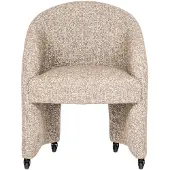 Woood Cordo Eetkamerstoel Met Wielen - Melange - Naturel - 83x64x64